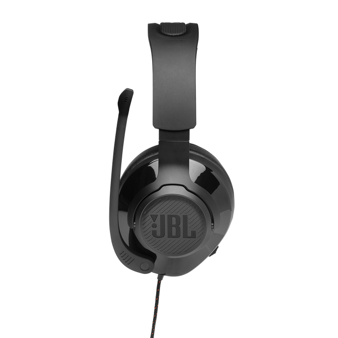 JBL Quantum 300 - Black - Hybrid wired over-ear PC gaming headset with flip-up mic - Detailshot 7 image number null
